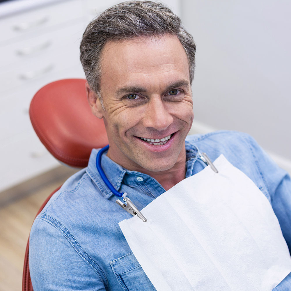 Multiple teeth implant patient in Downey